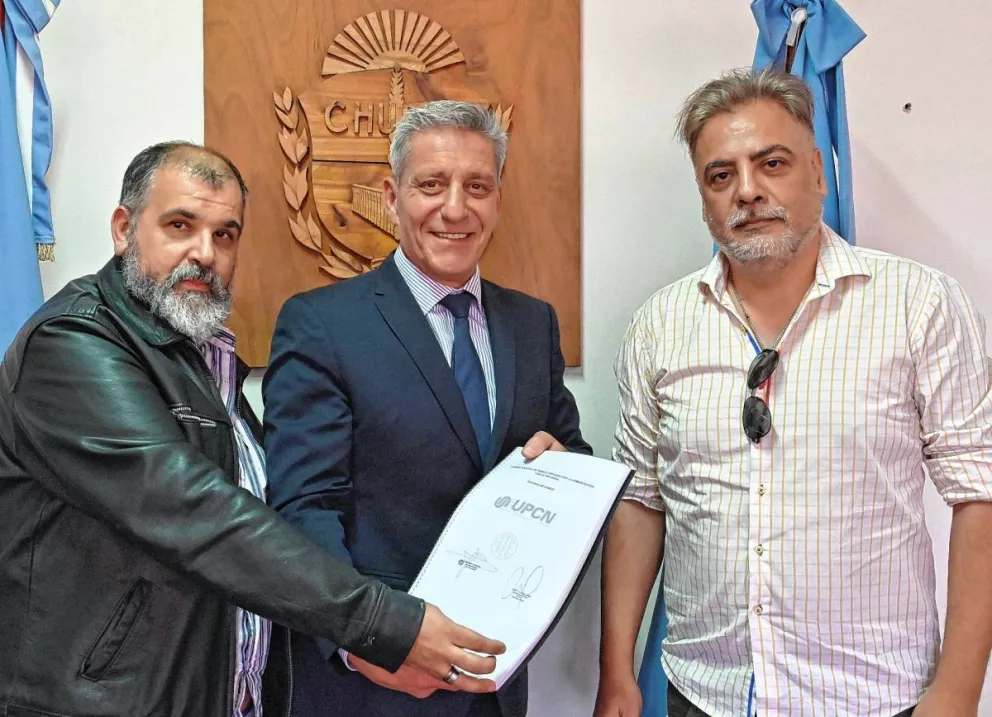 Arcioni recibió a dirigentes de ATE y UPCN para avanzar en el Convenio Colectivo de Trabajo de la Administración Central