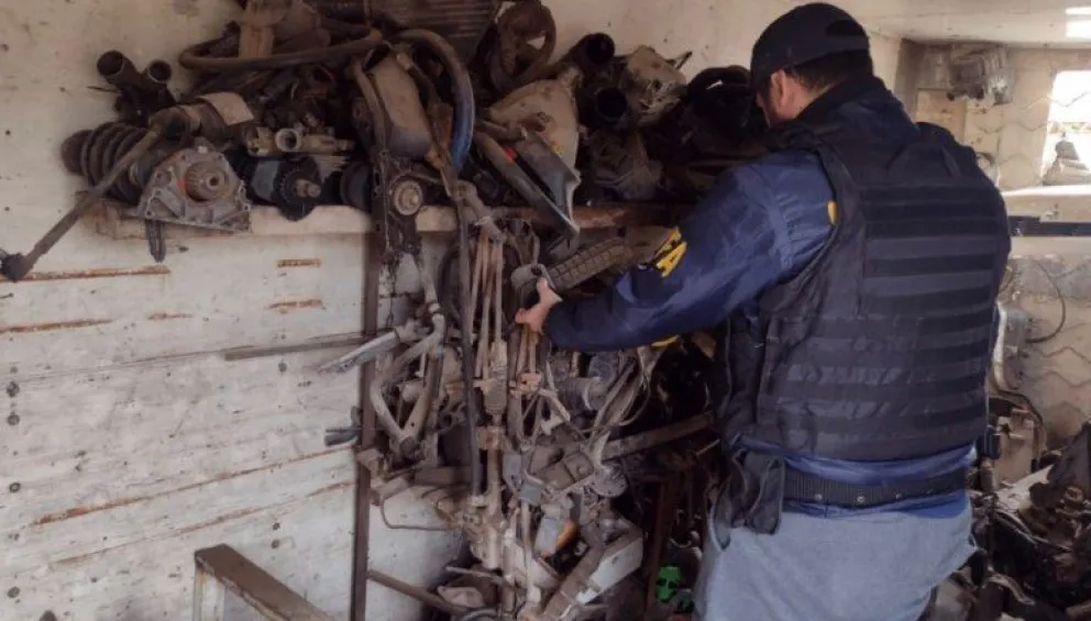 Allanaron cinco desarmaderos ilegales en Río Negro: seis imputados y 125 autos secuestrados