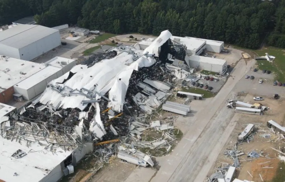 Fuerte tornado destrozó una de las fábricas de Pfizer en Carolina del Norte