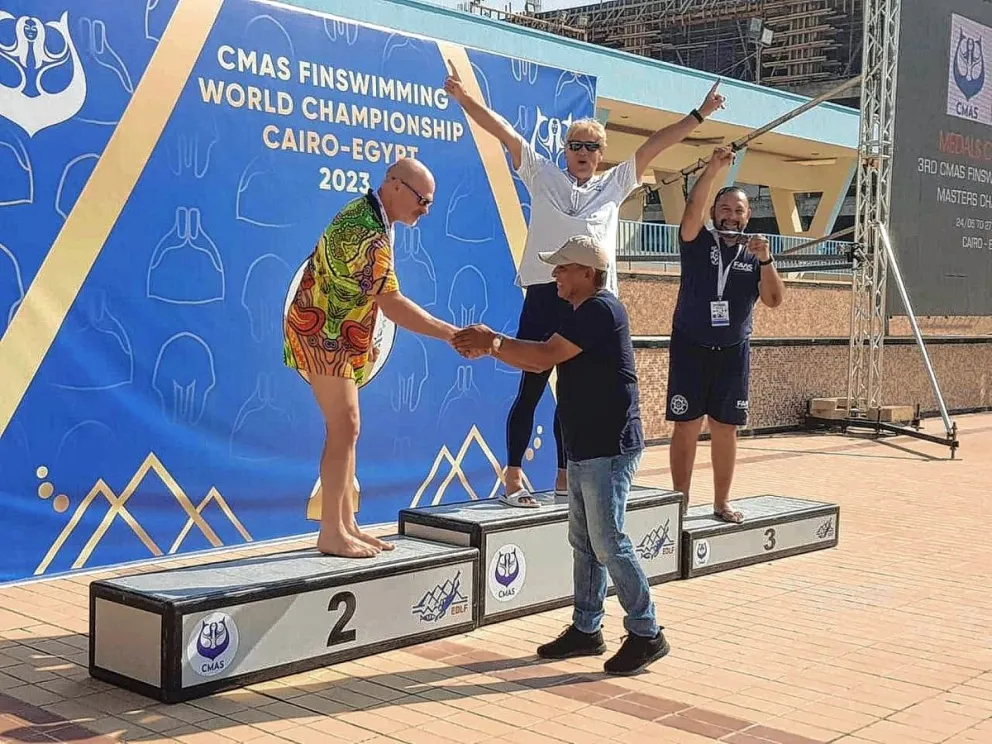 Osvaldo Eduardo Soria, participó en la Copa del Mundo de Natación con Aletas