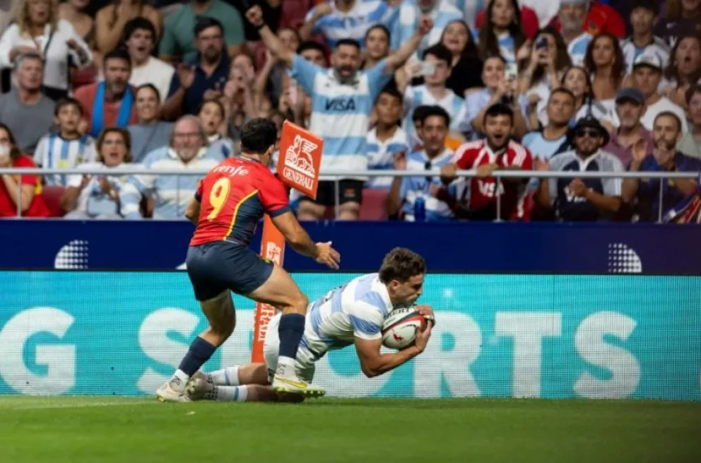 Los Pumas aplastaron a España en el último test match antes del Mundial de Rugby