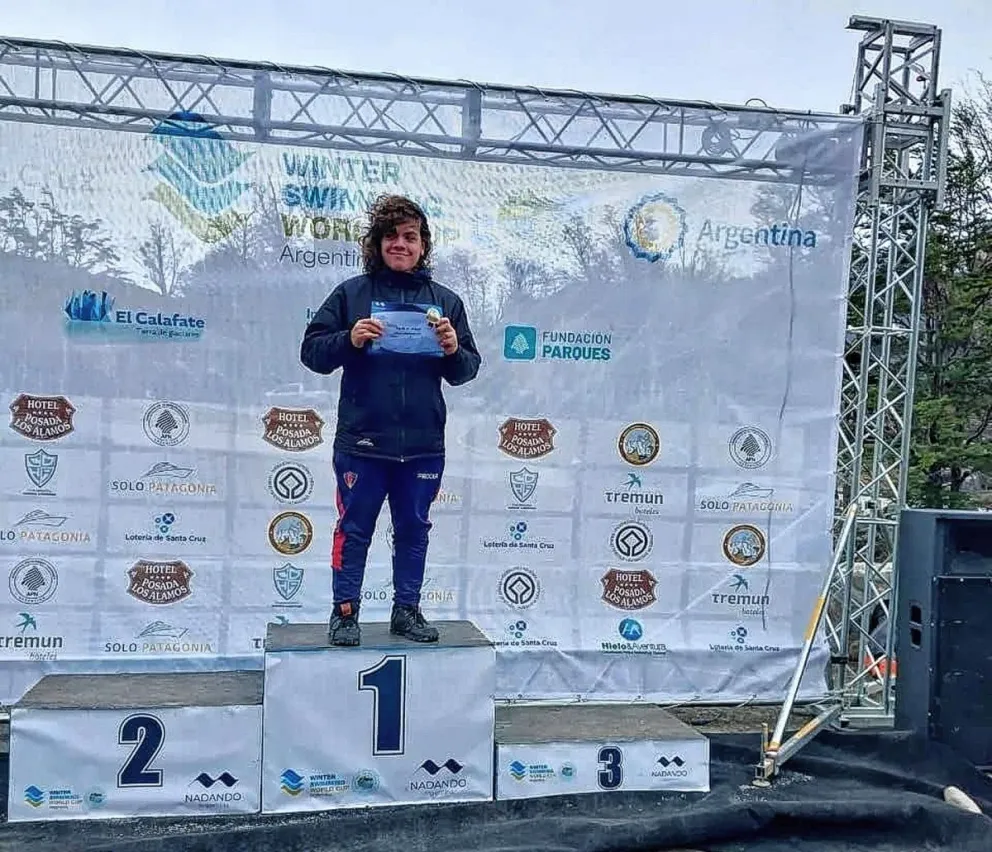 Bautista Wisky brilló en el Campeonato Mundial de Aguas Gélidas