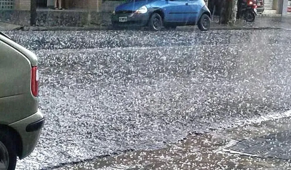 Aguanieve y granizada en el inicio del mes de la primavera comodorense