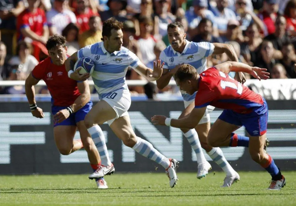Los Pumas mostraron las garras y golearon a Chile 59-5 en el Mundial