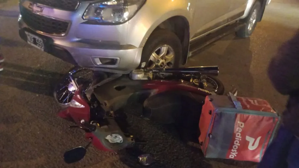 Un motociclista fue trasladado al hospital tras un accidente