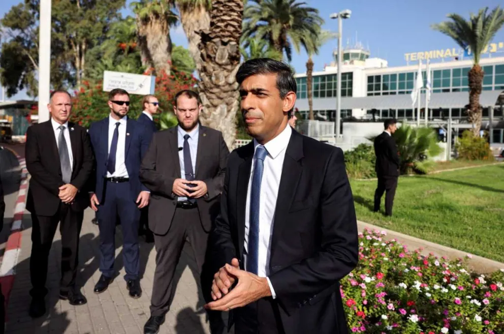 Tras la visita de Biden, el primer ministro británico llegó a Israel y manifestó su apoyo a Herzog