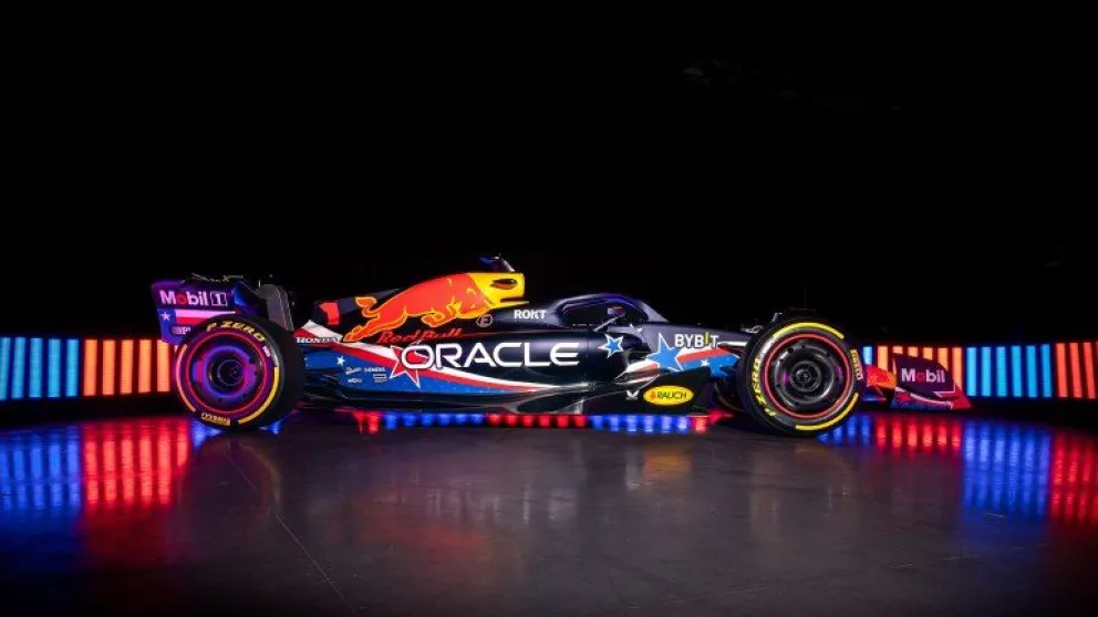 Un artista argentino diseñó el auto que usará Verstappen en el Gran Premio de Austin