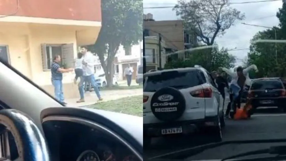 Locura en Paraná: discutió con un conductor, corrió a un nene y lo atacó a golpes