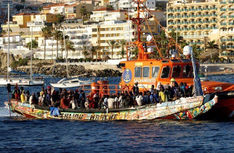 Más de 500 inmigrantes fueron rescatados frente a las costas españolas de las Islas Canarias
