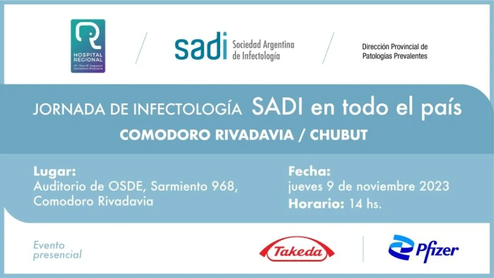 Mañana se realizará la Jornada de Infectología en Comodoro  