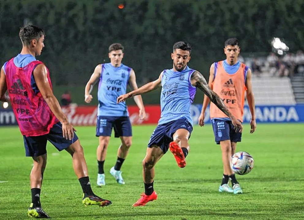Nico González jugó para los titulares y se perfila para estar desde el inicio en el clásico ante Uruguay