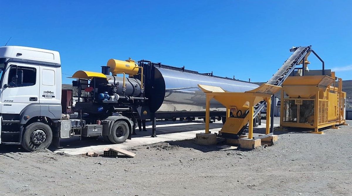 Vialidad Nacional instala en Chubut su primera planta de asfalto propia 