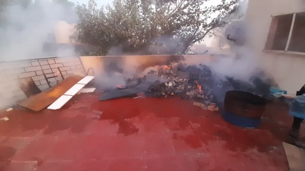 Principio de incendio en una biblioteca del barrio San Martín