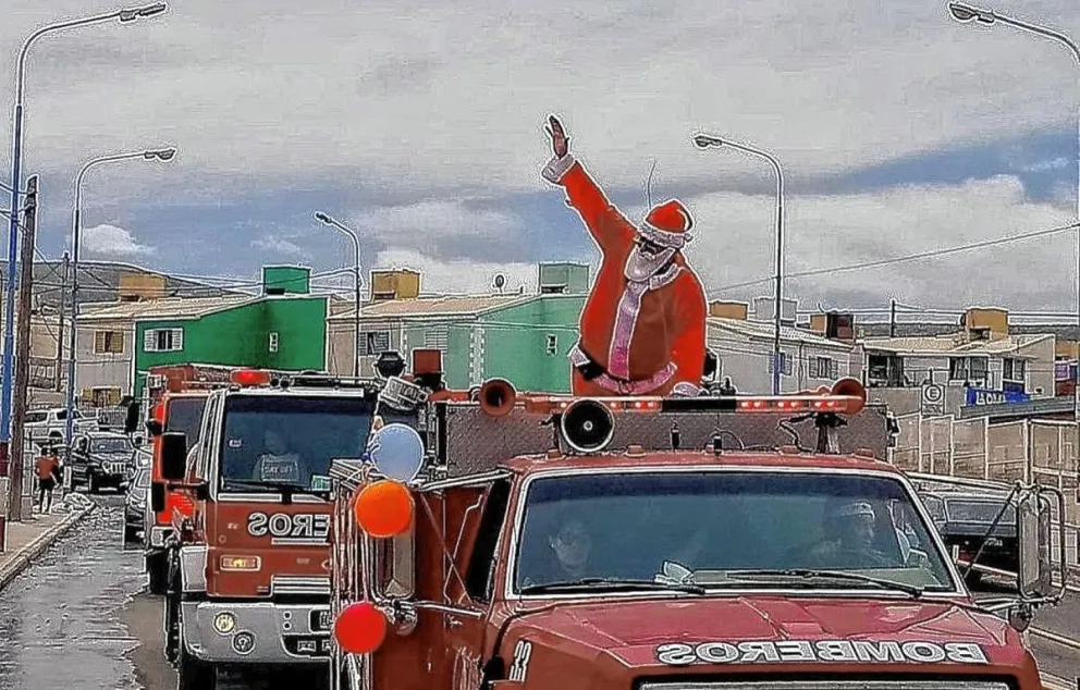 Confirmaron el recorrido de Papá Noel del Destacamento N° 1