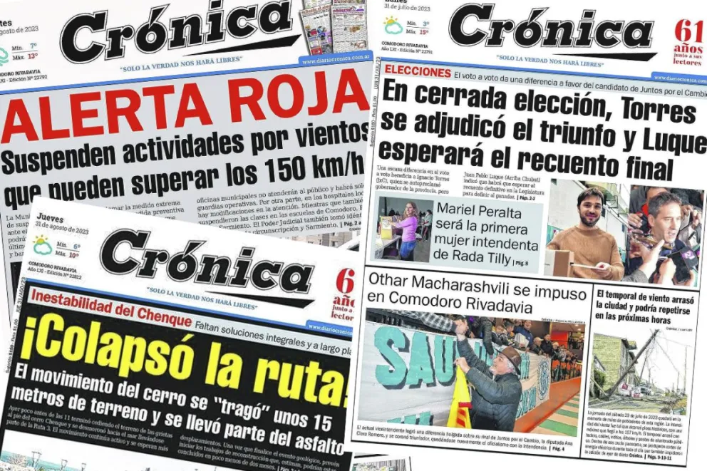 Comodoro despide 2023: Un año con el cerro Chenque como protagonista, fuertes vientos al acecho y algunos cambios rotundos
