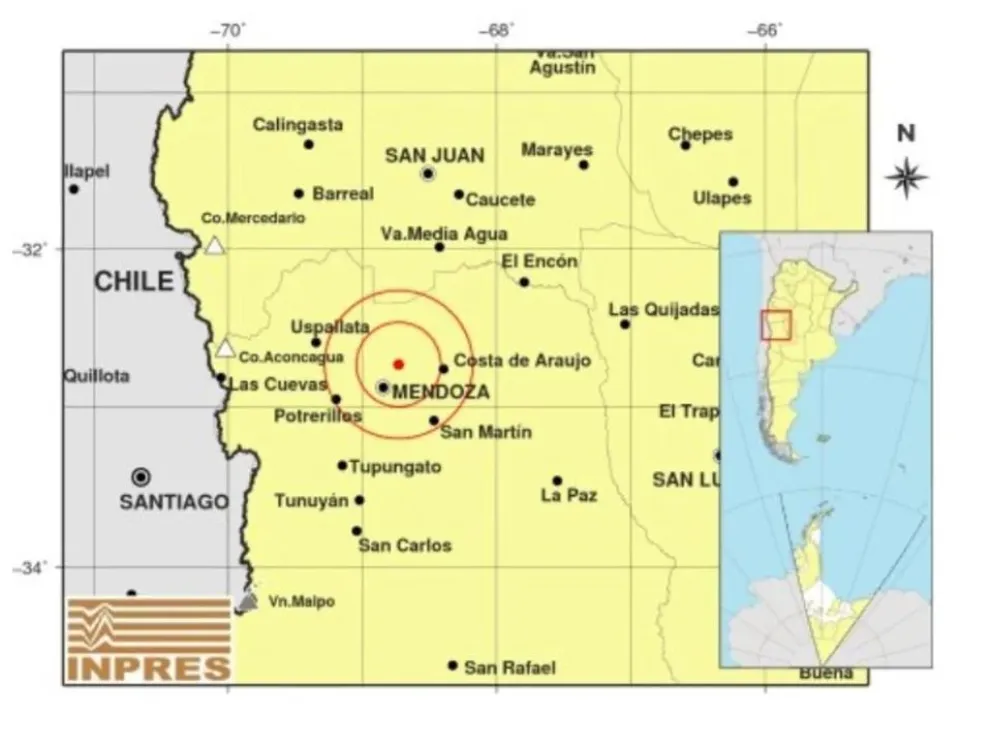 Fuerte sismo en Mendoza se sintió también en San Juan