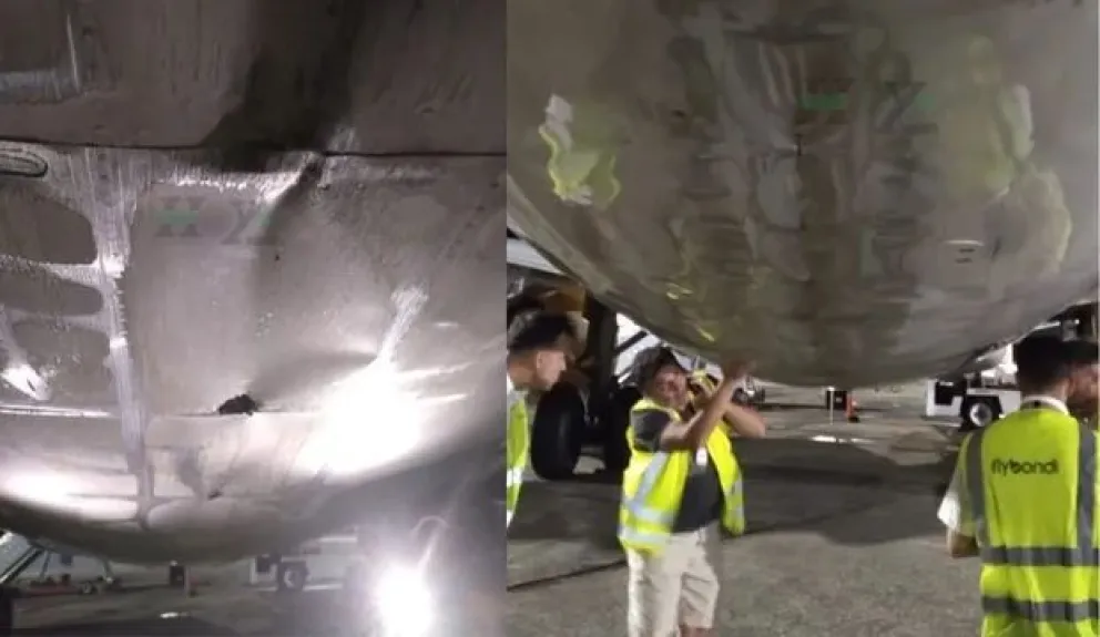  Avión de Flybondi sufrió un golpe al aterrizar en Mar del Plata y generó pánico