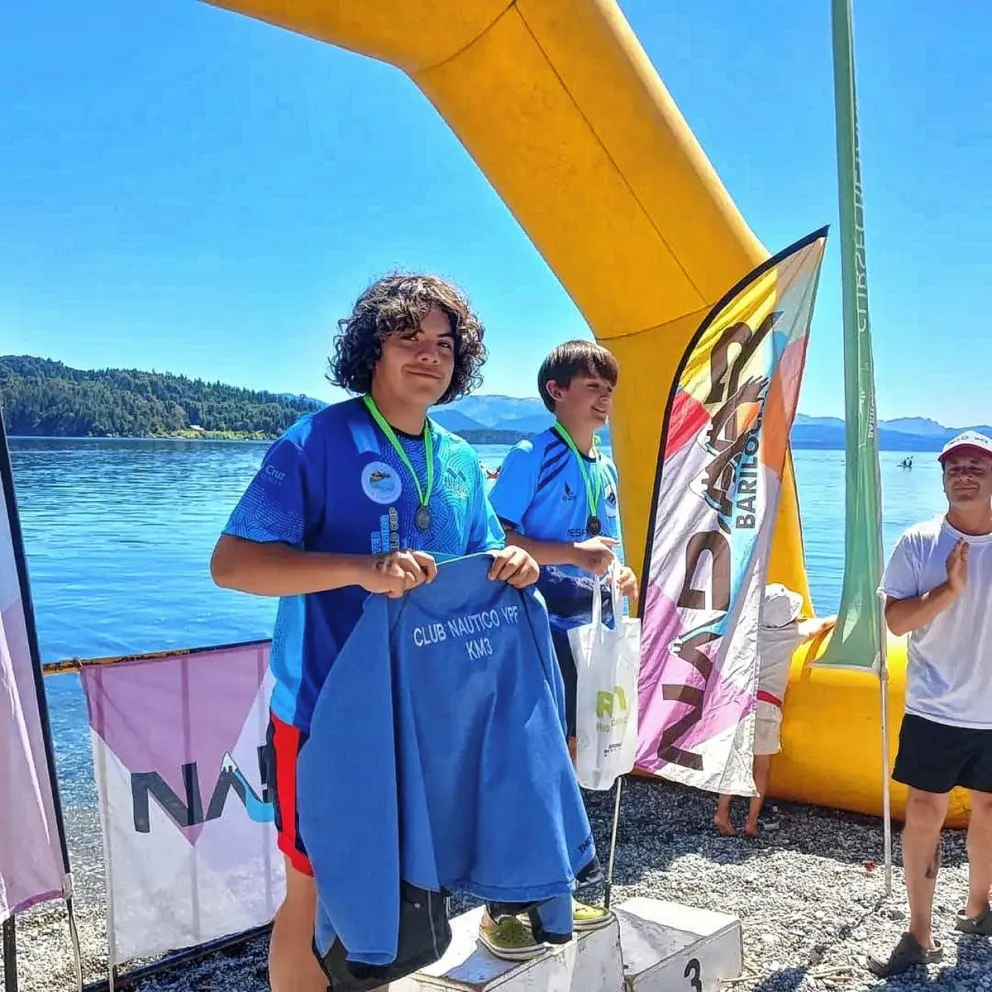 Natación de aguas abiertas: Bautista Wisky hizo podio en Bariloche