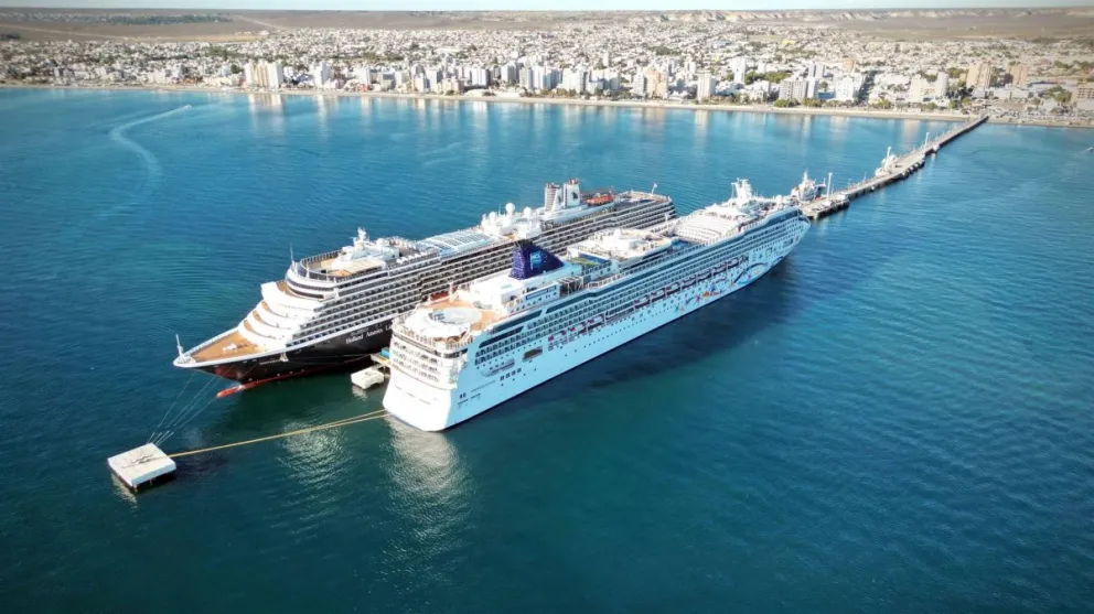 Temporada de Cruceros: Puerto Madryn recibió el primer arribo doble del año