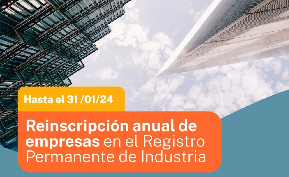 Provincia llama a reinscripción anual en el Registro Permanente de Industria