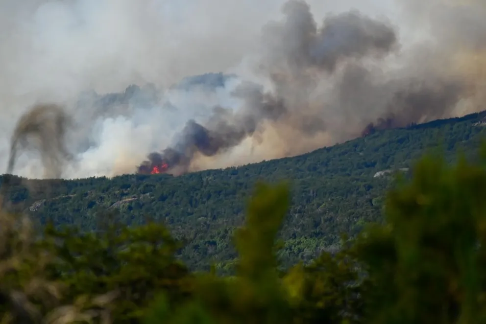 Más de 230 personas trabajan para controlar el incendio forestal en el Parque Nacional Los Alerces