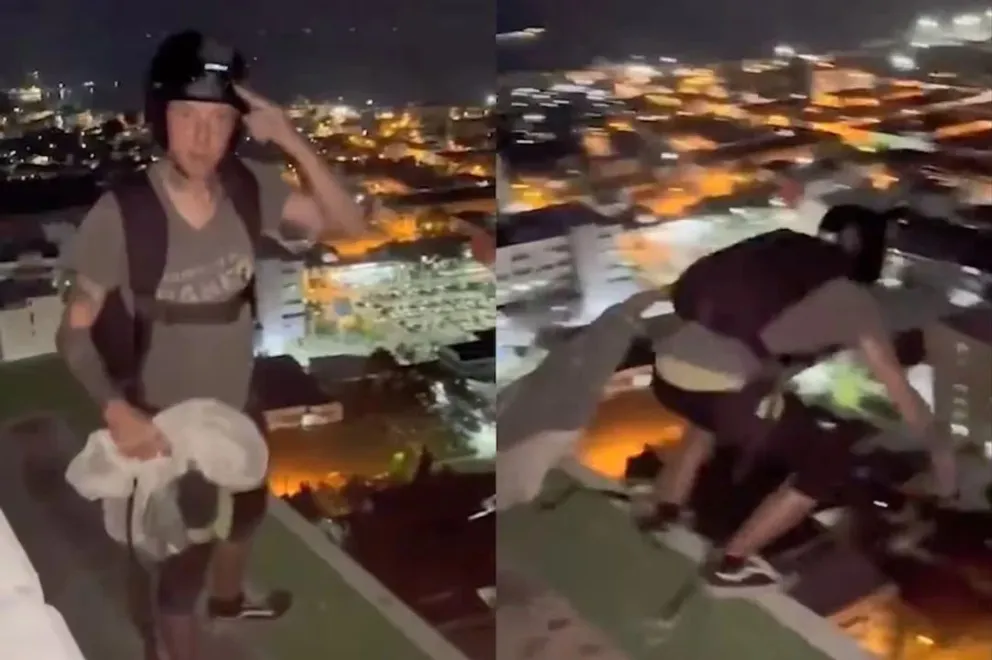 Conmoción en Tailandia: un paracaidista saltó de un piso 29 y murió