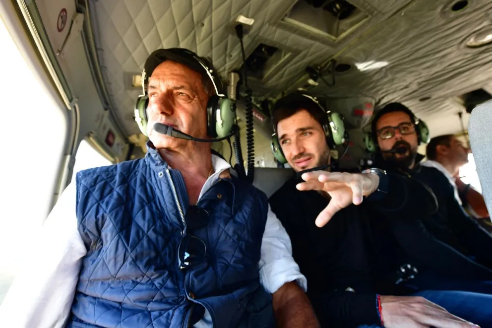 Torres y Scioli ratificaron el trabajo conjunto entre Provincia y Nación para combatir los incendios en la Cordillera