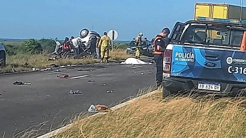 Cinco muertos por un trágico accidente en Corrientes