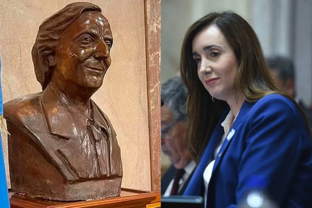 Villarruel hizo retirar un busto de Néstor Kirchner del Senado: "Yo no soy su viuda"