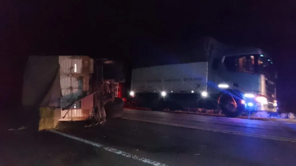 Conducía camión con acoplado en la ruta 3 con 2,27 de alcohol en sangre y terminó volcando