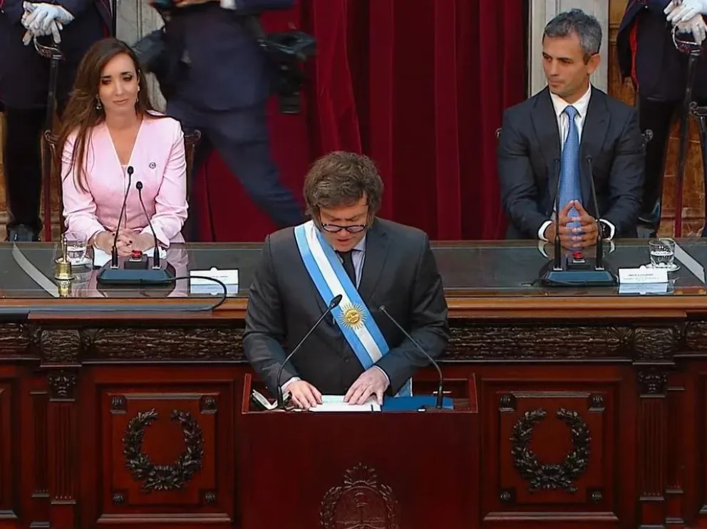 Milei protagonizó su primera apertura de sesiones ordinarias del Congreso