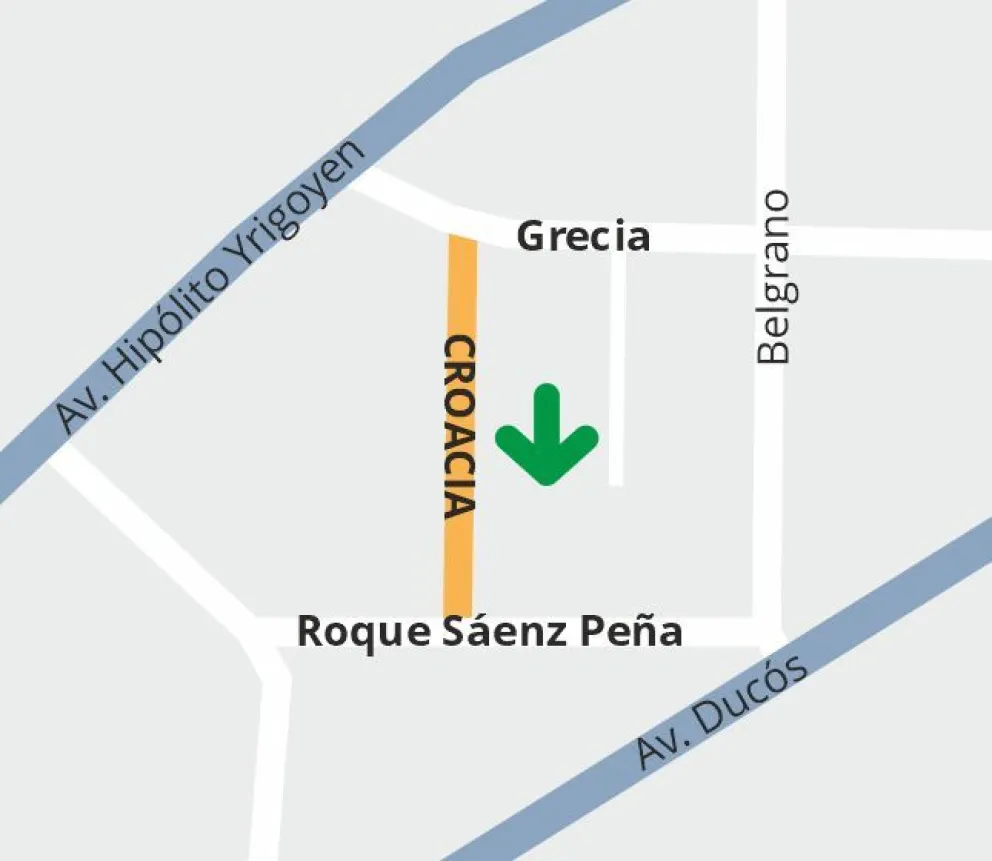 Calle Croacia cambia de sentido de circulación desde mañana
