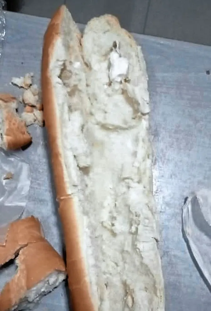 Detectaron un “sánguche de cocaína” que le habían llevado a un preso