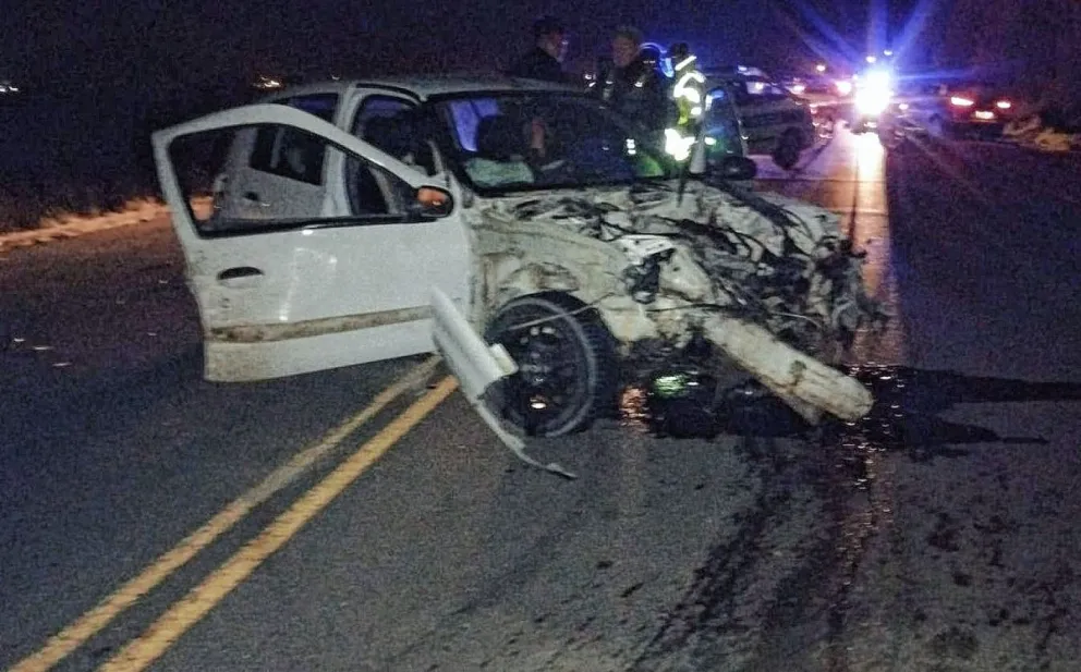 Siete personas lesionadas en un fuerte choque en la ruta 7, cerca de Trelew