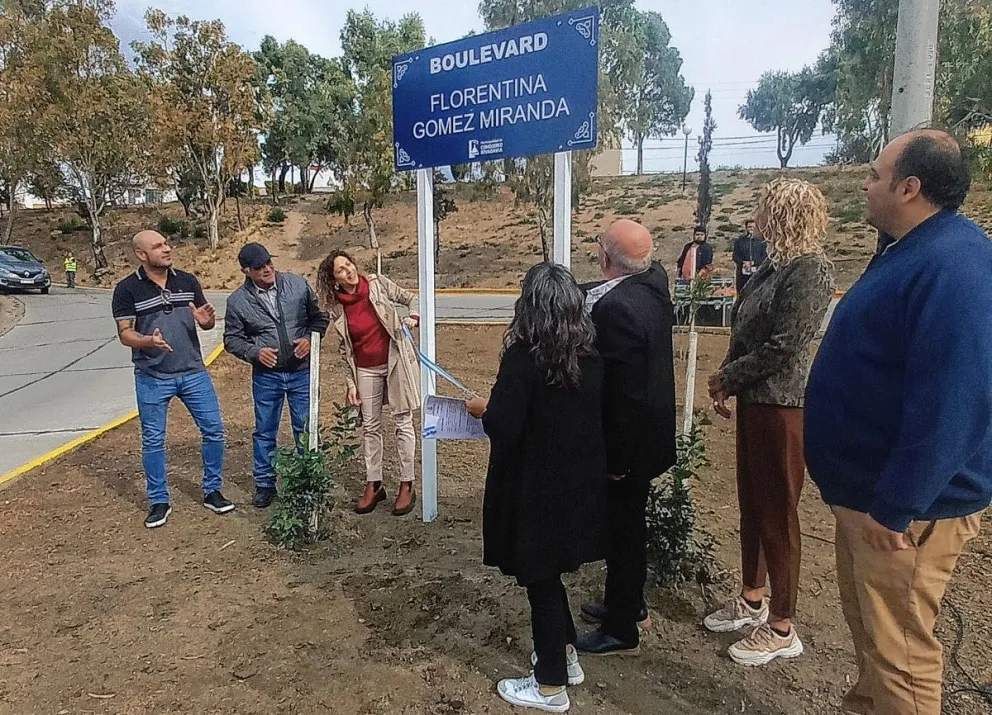 Inauguraron en esta ciudad el boulevard en homenaje a Florentina Gómez Miranda