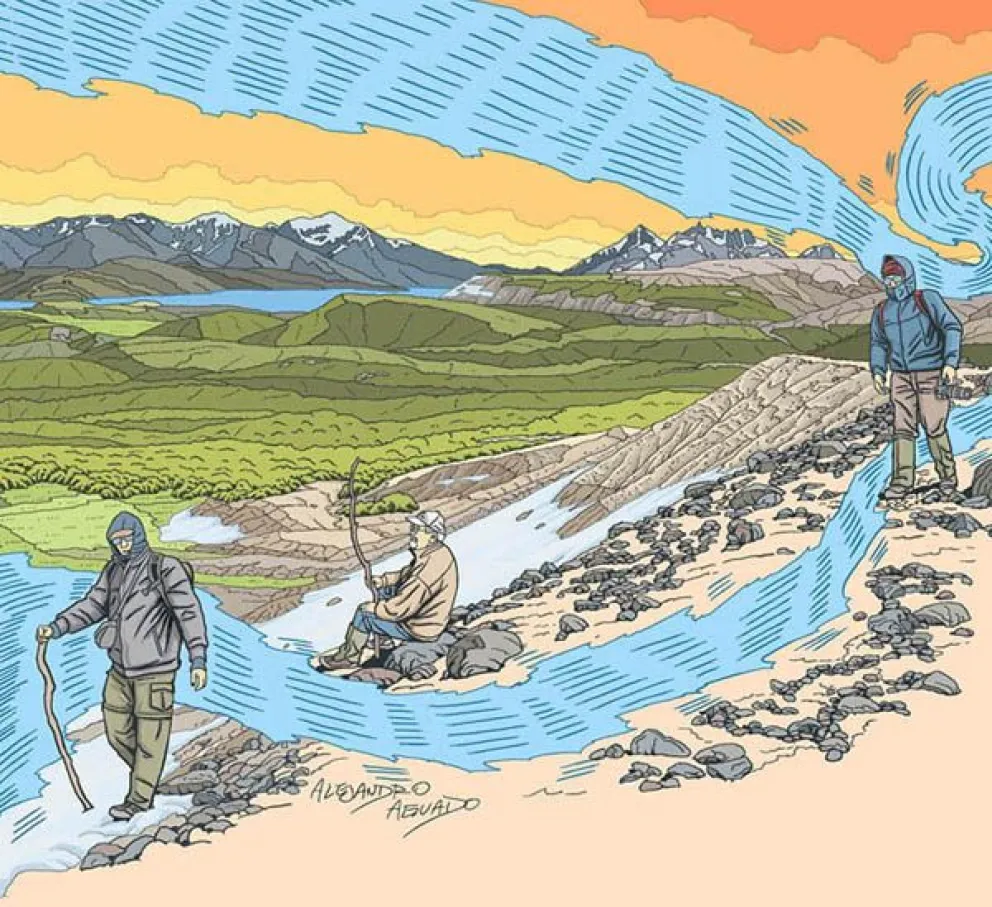El mirador de los lagos Fontana y La Plata