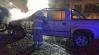 Insólita “detención” de una camioneta que circulaba en llamas y sin conductor
