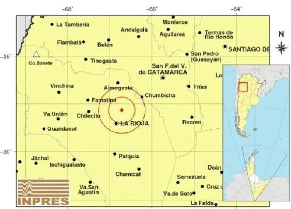 Sismo en La Rioja con una magnitud de 3,3