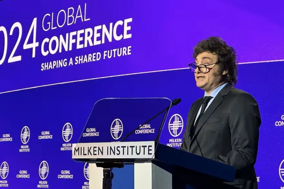 Javier Milei, ante empresarios en Los Ángeles: "Argentina tiene todas las condiciones para ser la nueva meca de Occidente"