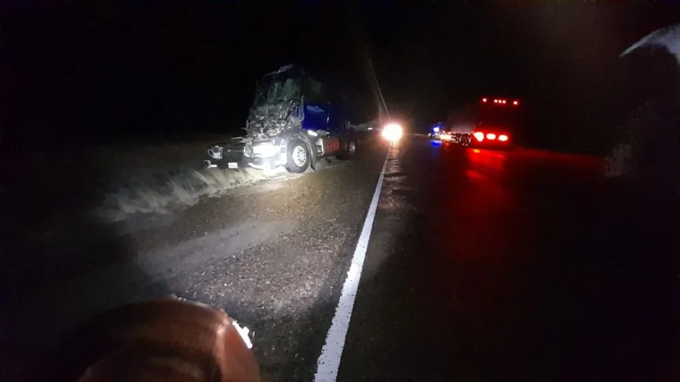 Dos camiones colisionaron en Ruta 3