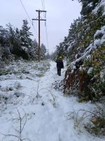 Provincia trabaja en el restablecimiento del servicio eléctrico en la Comarca Andina tras cortes por nevadas
