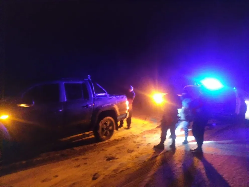 Por la nieve, despistó en Sarmiento 