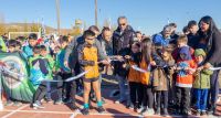 Soloaga inauguró una pista de atletismo en Cañadón Seco