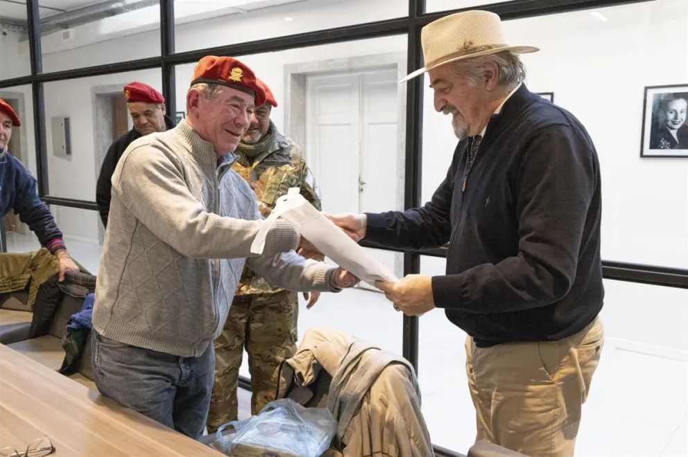 Macharashvili recibió a los soldados apostados en Diadema durante la Guerra de Malvinas