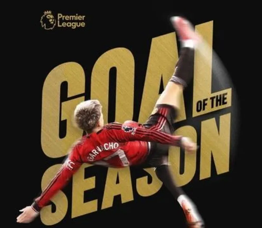 Un gol de Garnacho fue elegido como el mejor de la temporada en la Premier League