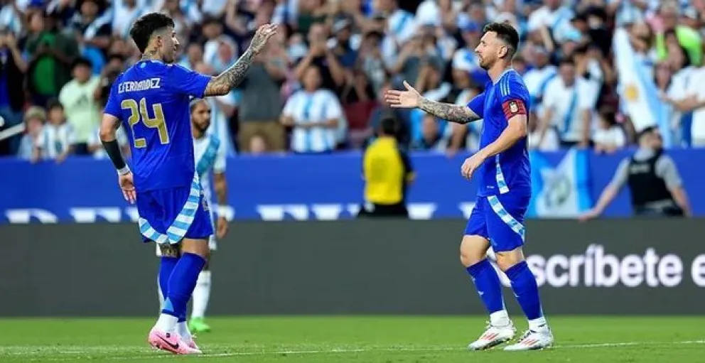Argentina goleó a Guatemala y llega afilado a la Copa América