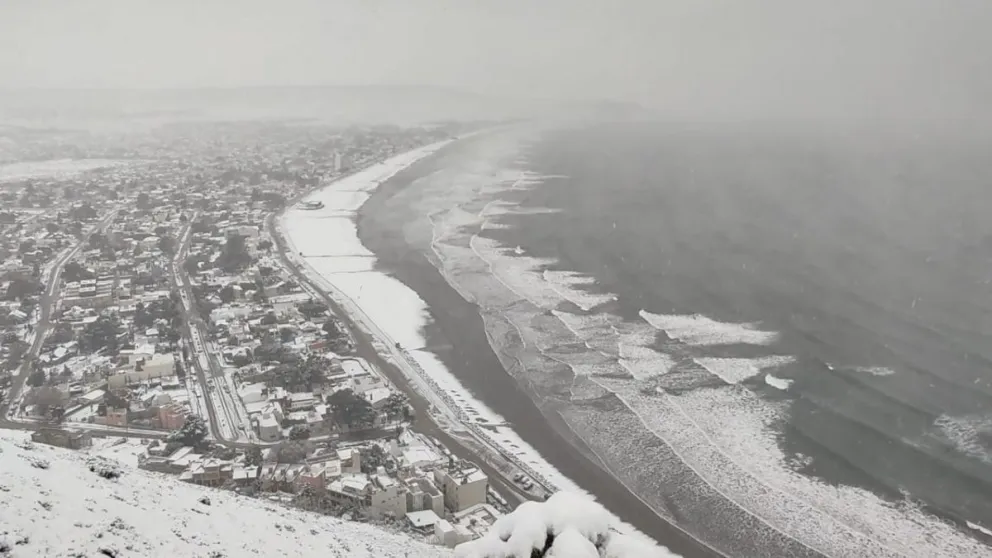 Cómo está Rada Tilly en el temporal de lluvia y nieve