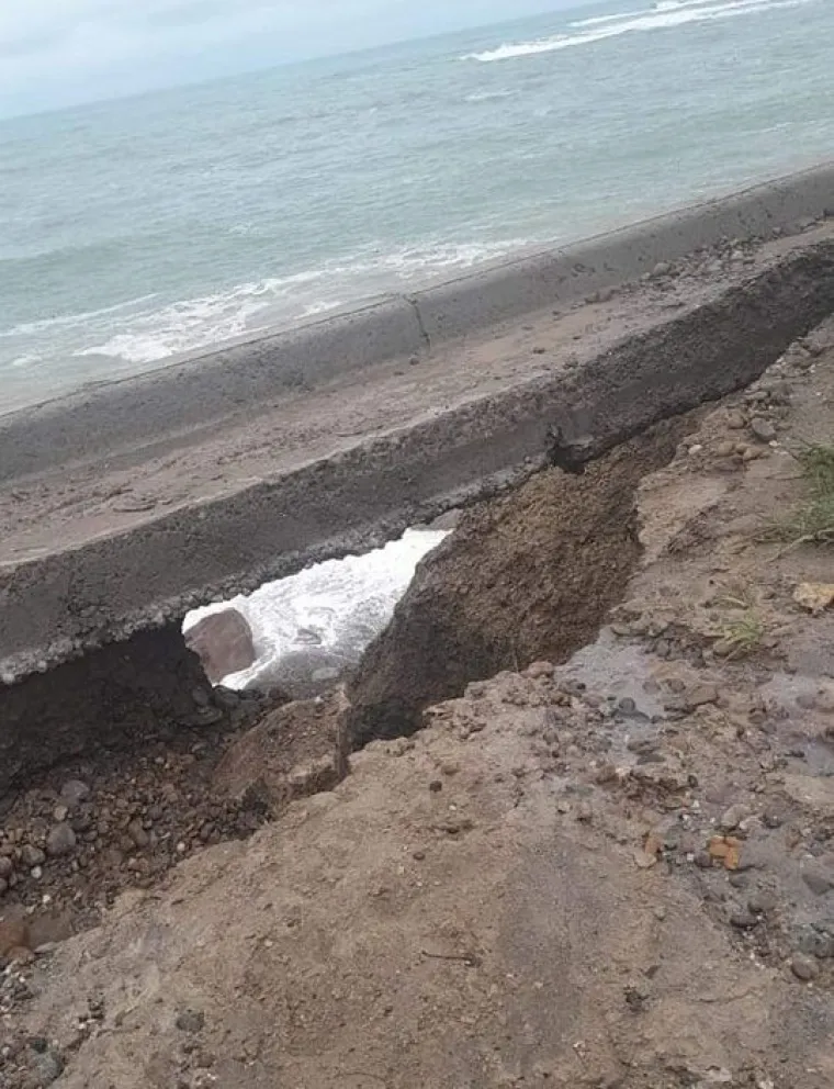 El camino Ara San Juan otra vez azotado por el impacto de la naturaleza