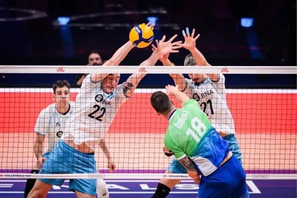 Argentina cayó ante Eslovenia y quedó eliminado en cuartos de final de la VNL