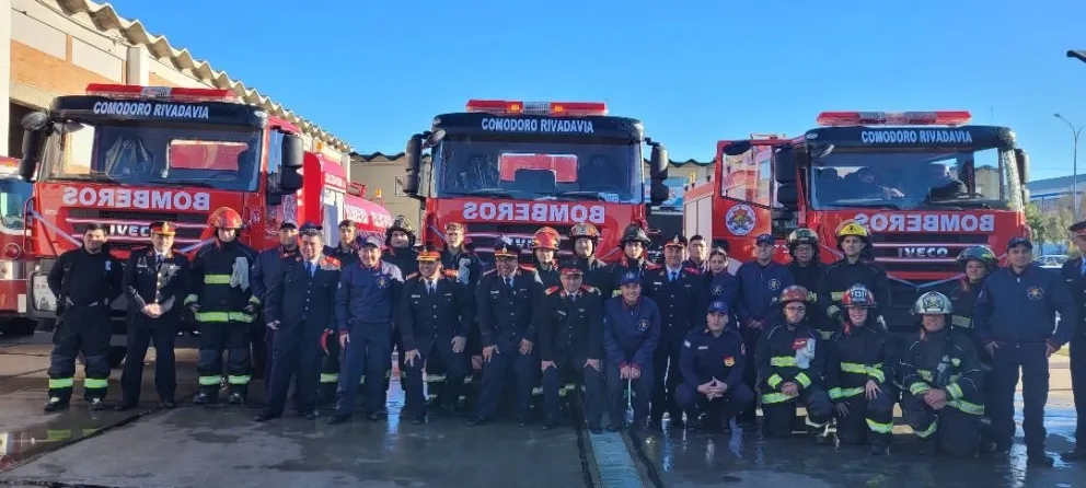 Provincia acompañó inauguración de obras que benefician a los Bomberos Voluntarios de Comodoro Rivadavia